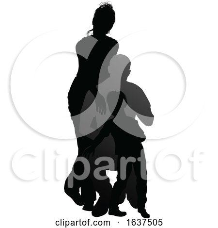 Family Detailed Silhouette by AtStockIllustration