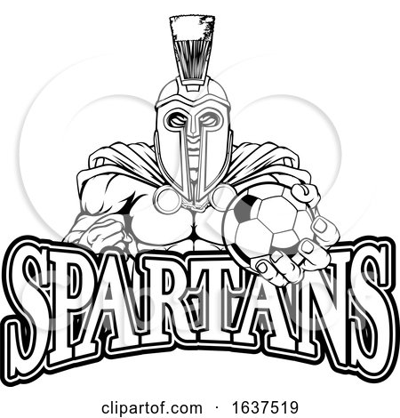 Trojan Spartan Soccer Football Sports Mascot by AtStockIllustration