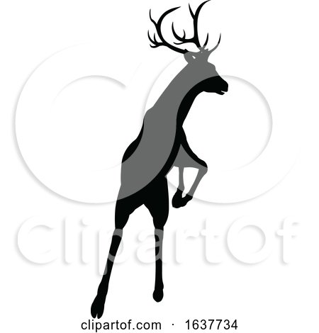 Deer Animal Silhouette by AtStockIllustration