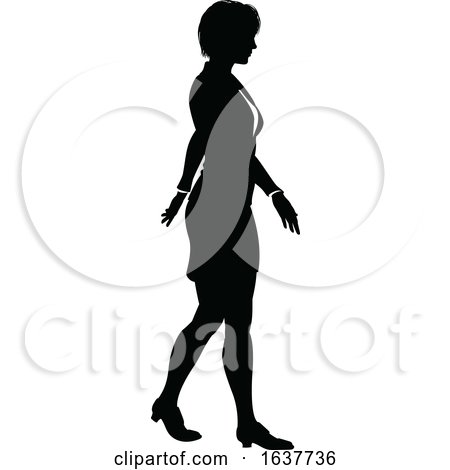 Silhouette Business Person by AtStockIllustration
