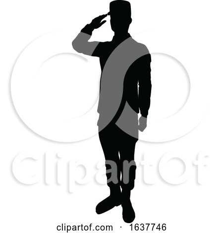 Silhouette Soldier by AtStockIllustration