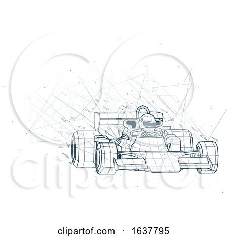 Grid Forming a Formula 1 Race Car and Driver by dero