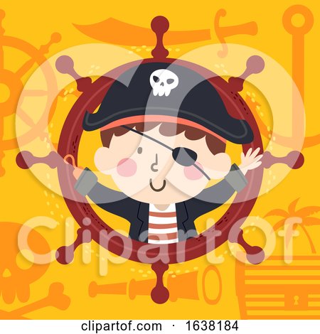 Kid Boy Pirate Steering Wheel Illustration by BNP Design Studio
