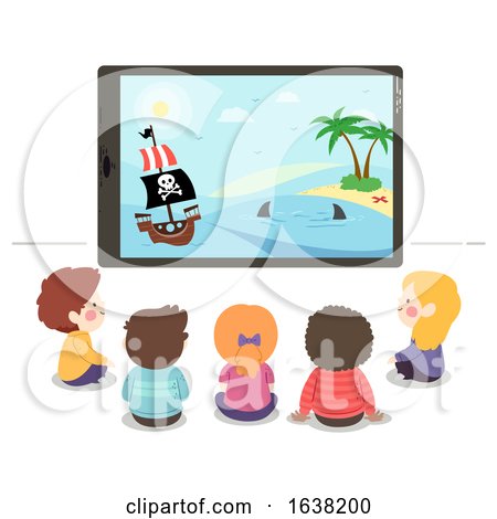 Kids Tablet Watch Pirate Story Illustration by BNP Design Studio