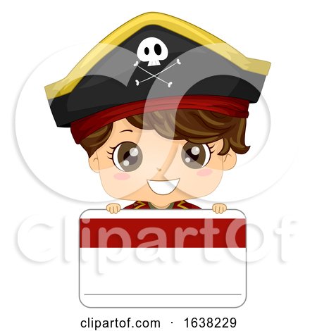 Kid Boy Pirate Name Tag Illustration by BNP Design Studio