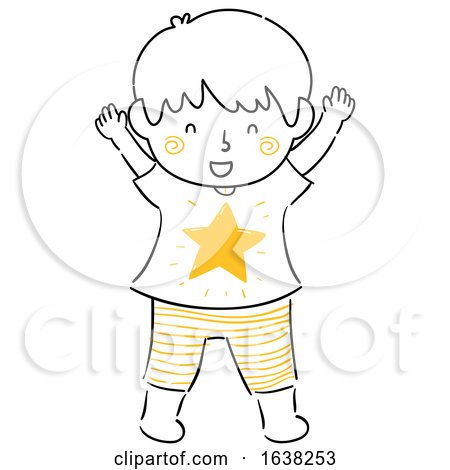 Kid Boy Doodle Shining Star Illustration by BNP Design Studio