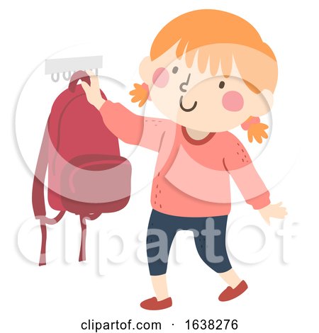 Kid Girl Hang Bag After School Routine by BNP Design Studio