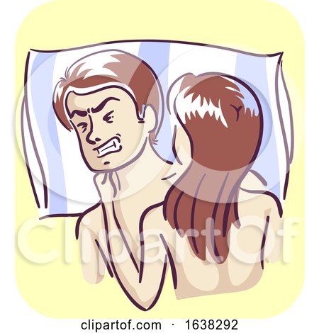 Couple Man Painful Ejaculation Sex Illustration by BNP Design Studio