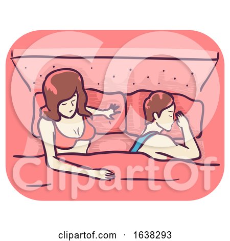 Couple Man Symptom Low Sex Drive Illustration by BNP Design Studio