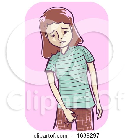 Girl Gonorrhea Genital Itching Illustration by BNP Design Studio