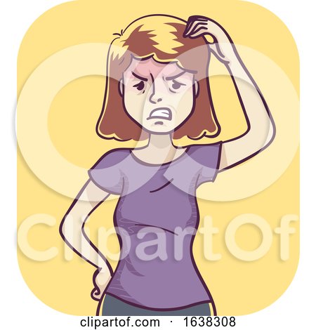 Girl Confusion and Irritability Illustration by BNP Design Studio