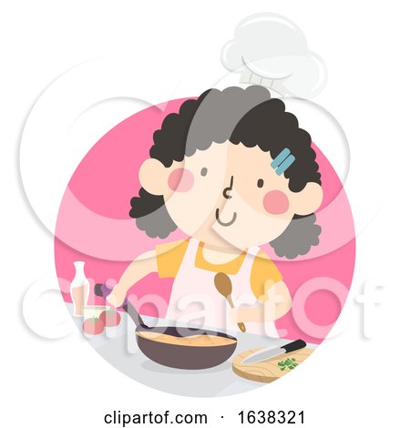 Kid Girl Chef Illustration by BNP Design Studio