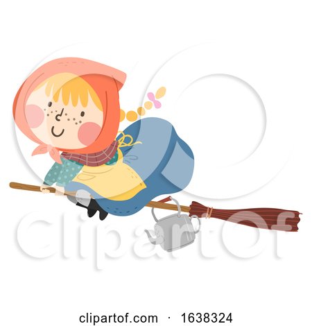 Kid Girl Sweden Easter Witch Broomstick by BNP Design Studio