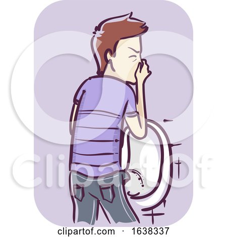 Man Symptom Foul Smelling Urine Illustration by BNP Design Studio