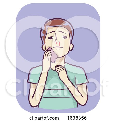 Man Symptom Nose Bleed Illustration by BNP Design Studio