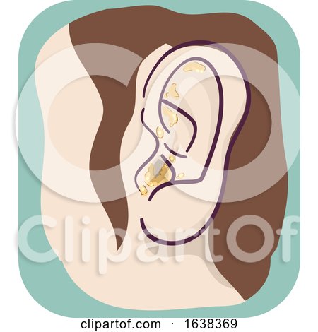 Ear Symptom Crusty Illustration by BNP Design Studio