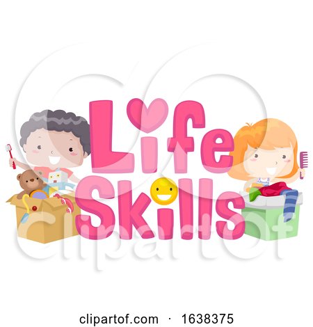 Kids Life Skills Lettering Illustration by BNP Design Studio