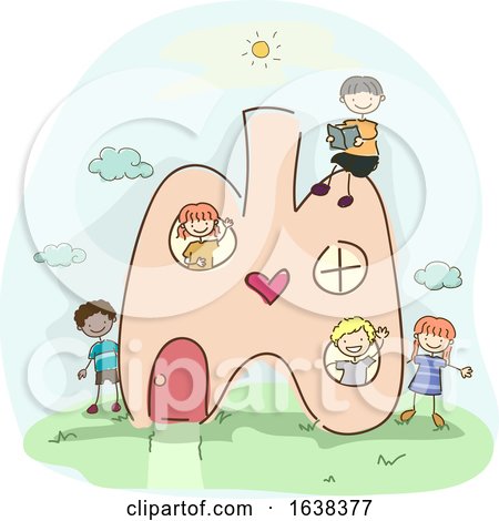 Stickman Kids Lung Center Illustration by BNP Design Studio