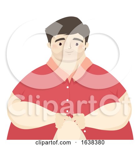 Man Cant Close Polo Shirt Illustration by BNP Design Studio