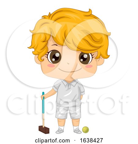 Kid Boy Croquet Illustration by BNP Design Studio