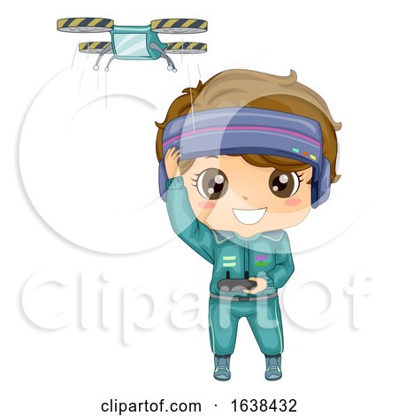 Kid Boy Drone Race Illustration by BNP Design Studio