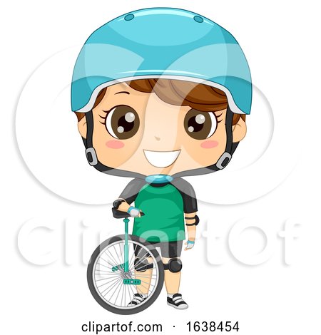 Kid Boy Unicycle Illustration by BNP Design Studio