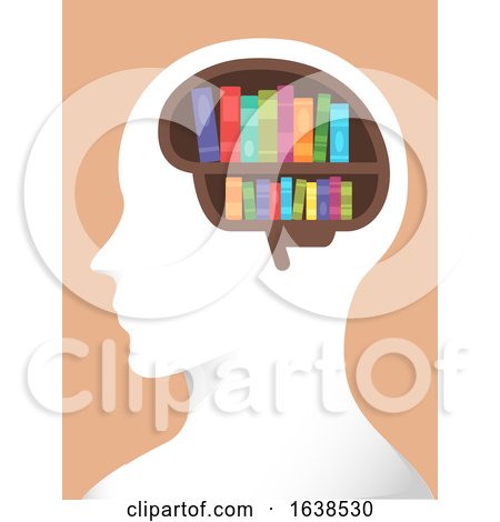 Man Profile Brain Knowledge Illustration by BNP Design Studio