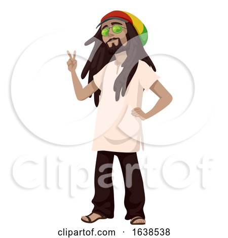 Man Sub Culture Rastafarian Man Illustration by BNP Design Studio