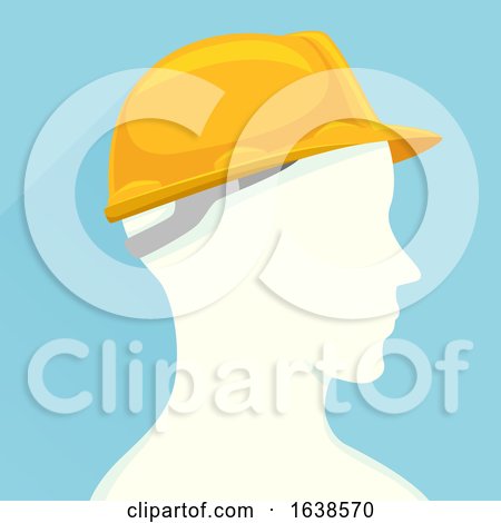 Man Profile Construction Worker Illustration by BNP Design Studio
