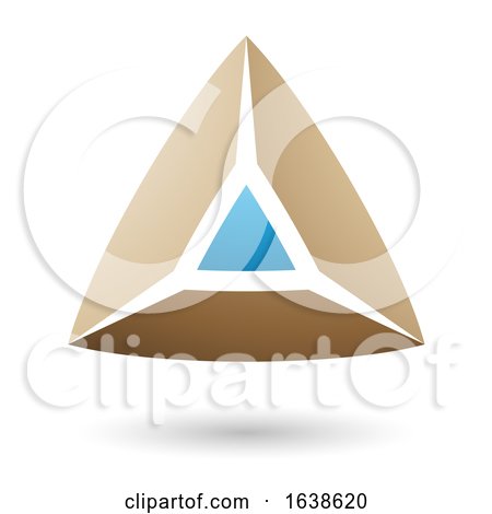 Beige and Blue Triangle Design by cidepix
