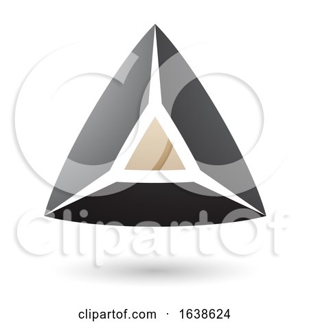 Beige and Black Triangle Design by cidepix
