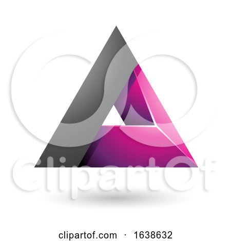 Black and Magenta Triangle Design by cidepix