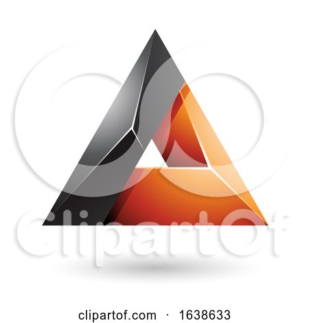 Black and Orange Triangle Design by cidepix