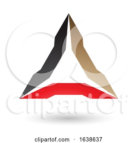 Black Beige and Red Triangle Design by cidepix