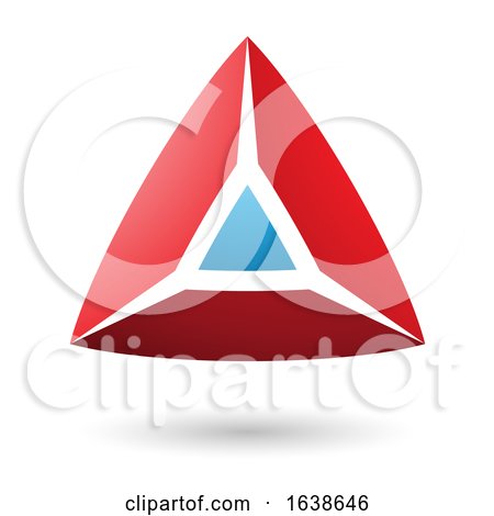 Red and Blue Triangle Design by cidepix