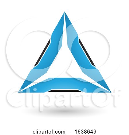 Blue and Black Triangle Design by cidepix
