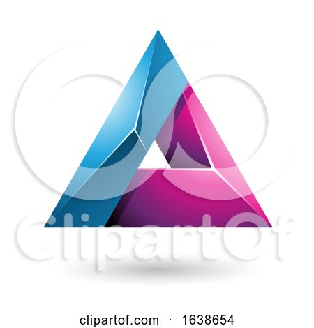 Blue and Magenta Triangle Design by cidepix