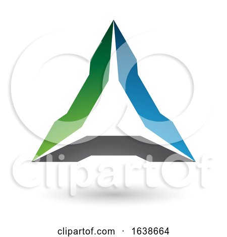 Green Blue and Black Triangle Design by cidepix