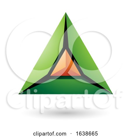 Green and Orange Triangle Design by cidepix