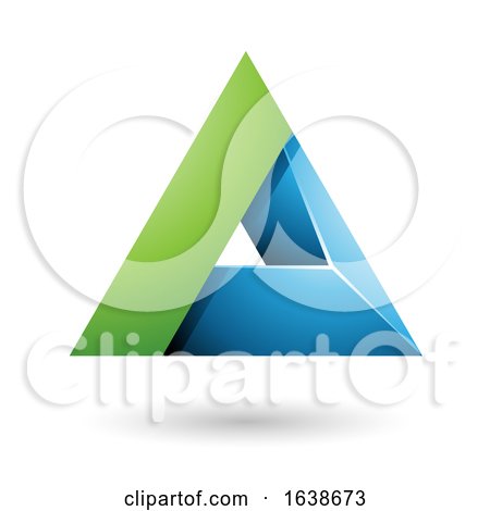 Blue and Green Triangle Design by cidepix