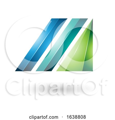 Letter M Logo of Diagonal Bars by cidepix