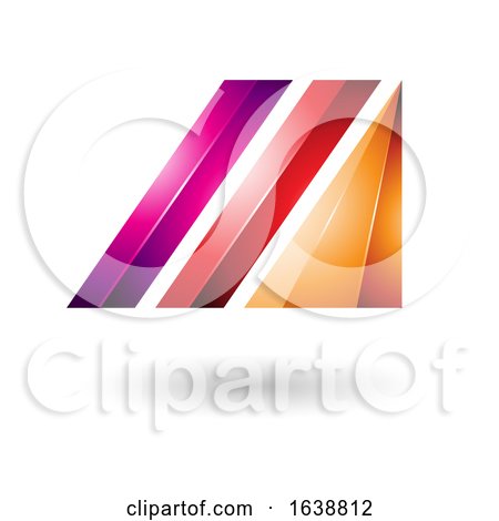 Letter M Logo of Diagonal Bars by cidepix