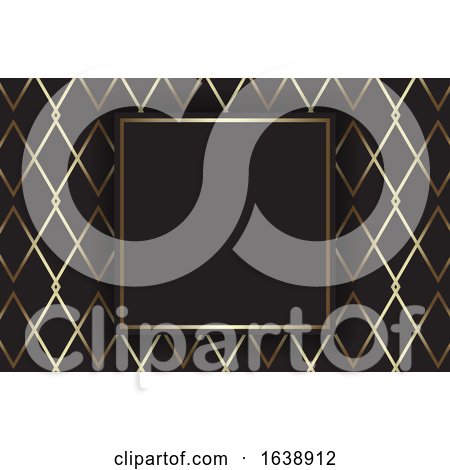 Business Card with an Elegant Gold and Black Pattern Design by KJ Pargeter