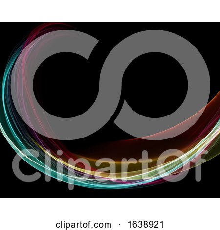 Abstract Background of Rainbow Coloured Flowing Lines by KJ Pargeter