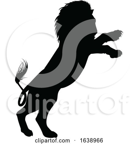Lion Animal Silhouette by AtStockIllustration