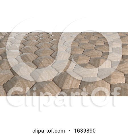 3D Geometric Abstract Hexagonal Wallpaper Background by KJ Pargeter
