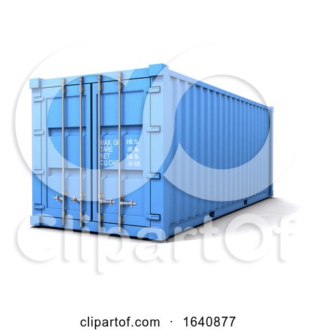 3d Blue Freight Container by Steve Young