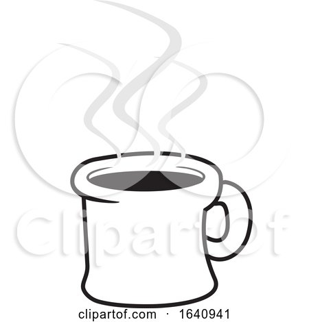 Grayscale Hot Cup of Coffee with Steam by Johnny Sajem