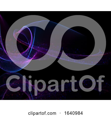 Abstract Background with Flowing Lines and Sparkling Lights by KJ Pargeter