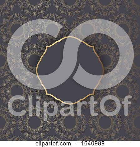 Decorative Pattern Background in Gold and Black by KJ Pargeter